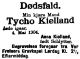 Dødsannonse Tycho Kielland