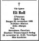 Dødsannonse Eli Roll