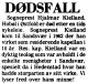 Dødsmelding Hjalmar Kielland