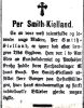 Dødsmelding Per Smith-Kielland