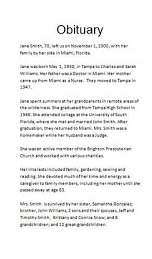 Obituari Carolyn Ruth Homestead